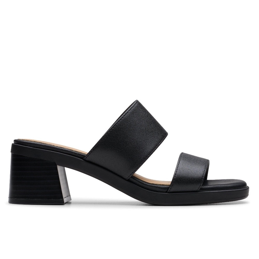 Womens Clarks Jaylan Dusk Sandals Black Leather. 26181651